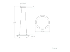 Lámpara Colgante Acústica LED 18W Fieltro CCT Seleccionable Lezhan Camel