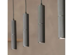 Lámpara Colgante Aluminio Breixo 4 Focos Negro