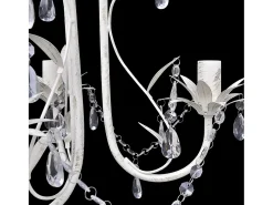 Lámpara colgante araña de cristal elegante blanca ES177787