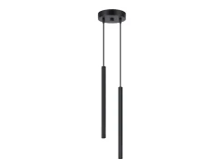 Lámpara colgante Arche moderno de acero - 2 fuentes luminosas - L.15 x A.118 cm - negro