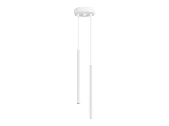 Lámpara colgante Arche moderno de acero - 2 fuentes luminosas - L.15 x A.118 cm - blanco