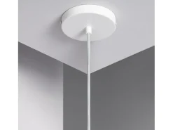 Lámpara Colgante Bambú Korowai Textil Blanco