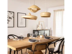 Lámpara Colgante Bambú Shuka Acacia Ø480 mm ILUZZIA