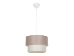 Lámpara Colgante Beige E27 D30x72cm Con Tejido PVC