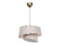Lámpara Colgante Beige Marrón Dorado 32,5 x 65 cm Con Portalámparas E27
