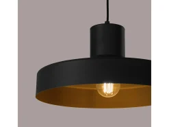 Lámpara Colgante Bilo Moderno De Acero - 1 Fuentes Luminosas - L.35 X A.120 Cm - Negro