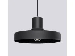 Lámpara Colgante Bilo Moderno De Acero - 1 Fuentes Luminosas - L.35 X A.120 Cm - Negro