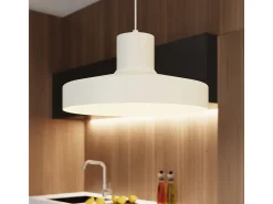 Lámpara Colgante Bilo Moderno De Acero - 1 Fuentes Luminosas - L.35 X A.120 Cm - Beige