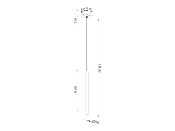 Lámpara colgante Brill moderno de acero - 1 fuentes luminosas 3000K - L.8 x A.114 cm - verde oliva
