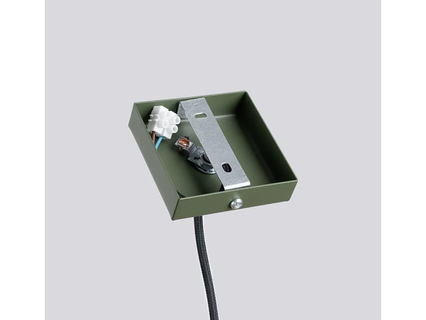 Lámpara colgante Brill moderno de acero - 1 fuentes luminosas 3000K - L.8 x A.114 cm - verde oliva