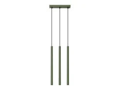 Lámpara colgante Brill moderno de acero - 3 fuentes luminosas 3000K - L.30 x A.94 cm - verde oliva