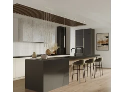 Lámpara colgante Brill moderno de acero - 3 fuentes luminosas 3000K - L.19,5 x A.104 cm - beige