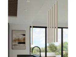 Lámpara colgante Brill moderno de acero - 1 fuentes luminosas 3000K - L.8 x A.114 cm - beige