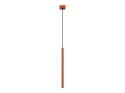 Lámpara colgante Brill moderno de acero - 1 fuentes luminosas 3000K - L.8 x A.114 cm - ocre rojo