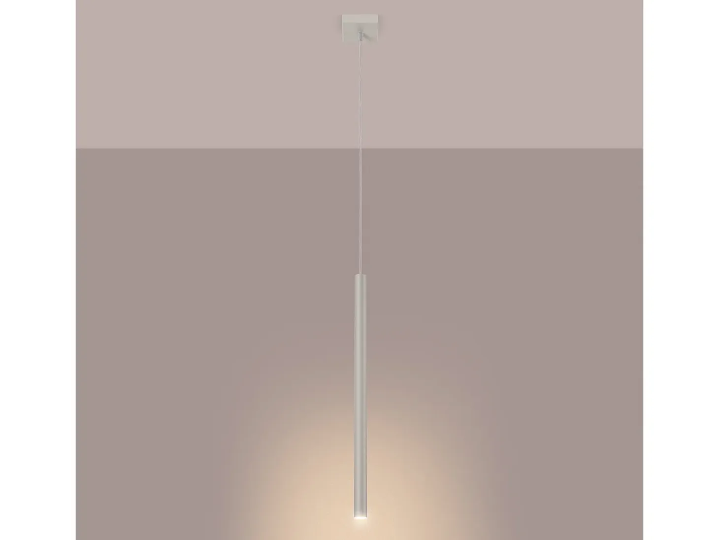 Lámpara colgante Brill moderno de acero - 1 fuentes luminosas 4000K - L.8 x A.114 cm - beige