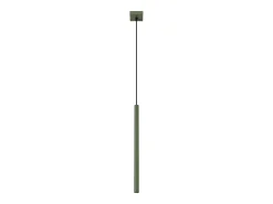 Lámpara colgante Brill moderno de acero - 1 fuentes luminosas 4000K - L.8 x A.114 cm - verde oliva