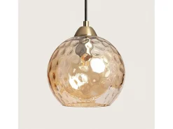 Lámpara Colgante Cristal Cornelio Ámbar