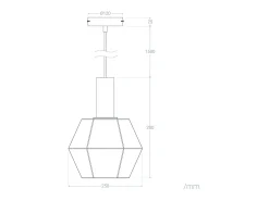Lámpara Colgante Cristal Diamound Ámbar