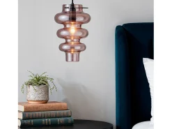 Lámpara Colgante Cristal Telder Rosa