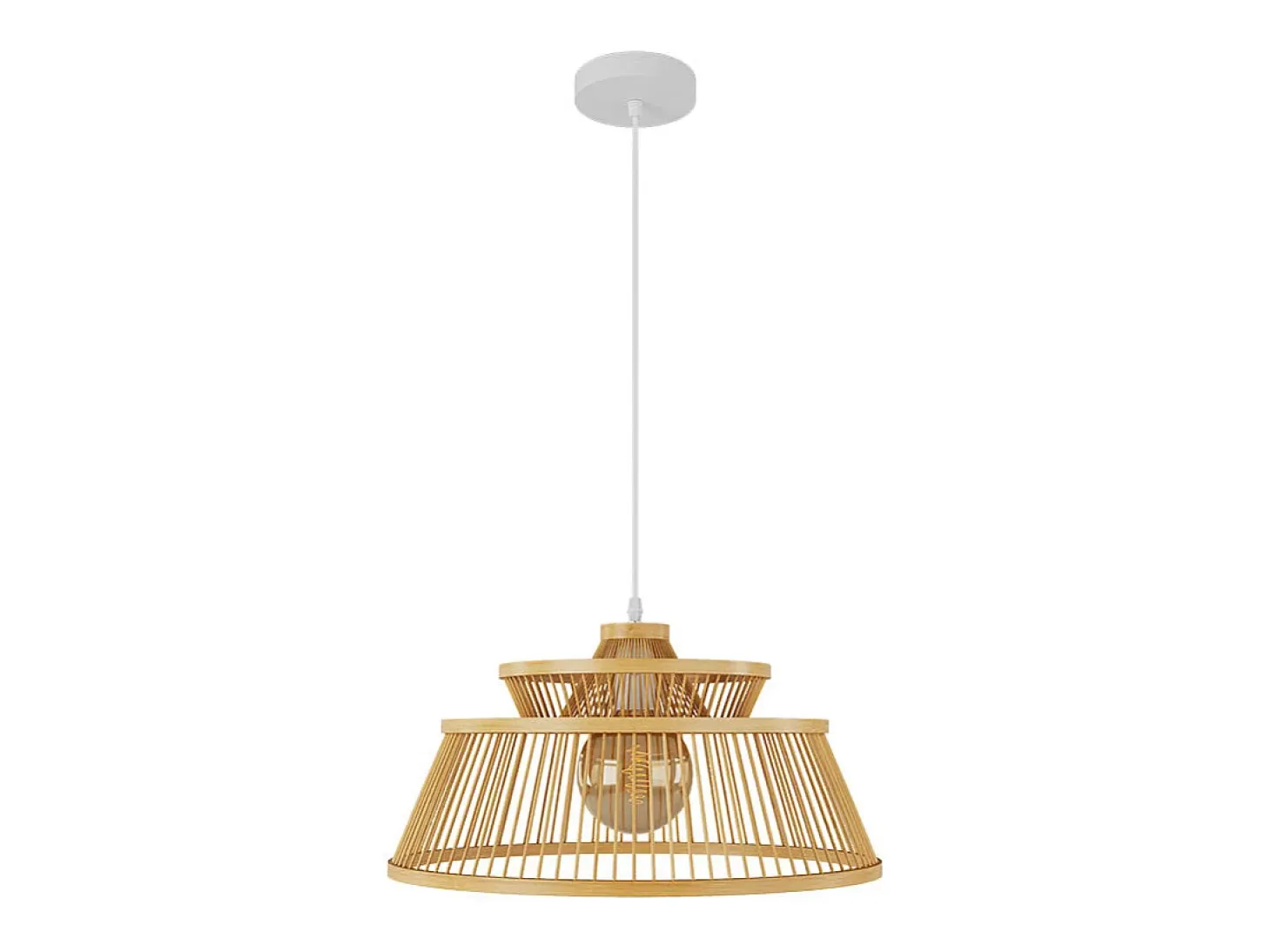 Lámpara colgante de bambú natural 36 cm - Tahaa