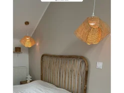 Lámpara colgante de bambú natural y metal D40 cm - Orta