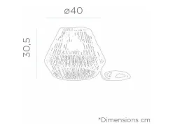 Lámpara colgante de exterior de ratán con led Sisine nature