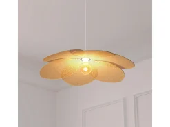 Lámpara colgante de pétalos de bambú natural 62 cm