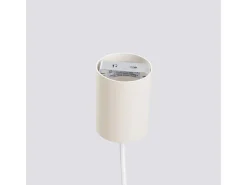 Lámpara colgante Estria desván de acero/aluminio - 1 fuentes luminosas - L.14 x A.120 cm - beige