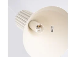 Lámpara colgante Estria desván de acero/aluminio - 1 fuentes luminosas - L.14 x A.120 cm - beige