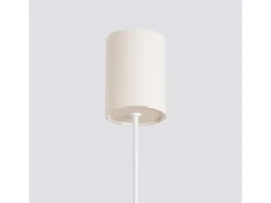 Lámpara colgante Estria desván de acero/aluminio - 1 fuentes luminosas - L.14 x A.120 cm - beige