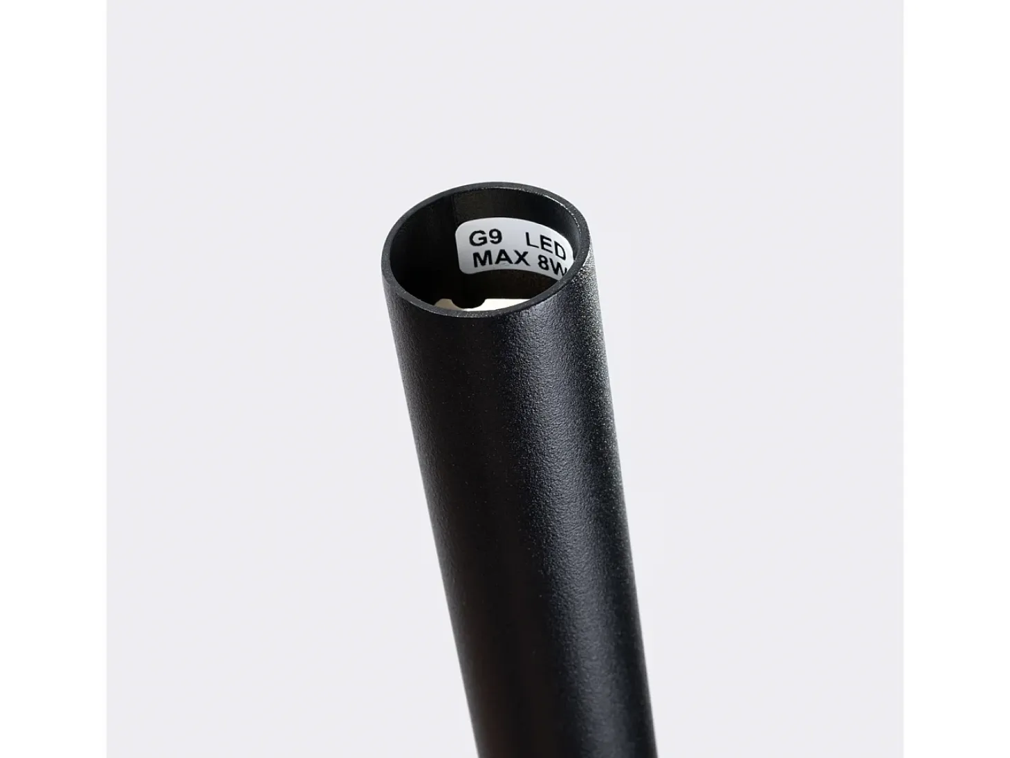 Lámpara colgante Euphora moderno de acero - 1 fuentes luminosas 3000K - L.8 x A.118 cm - negro
