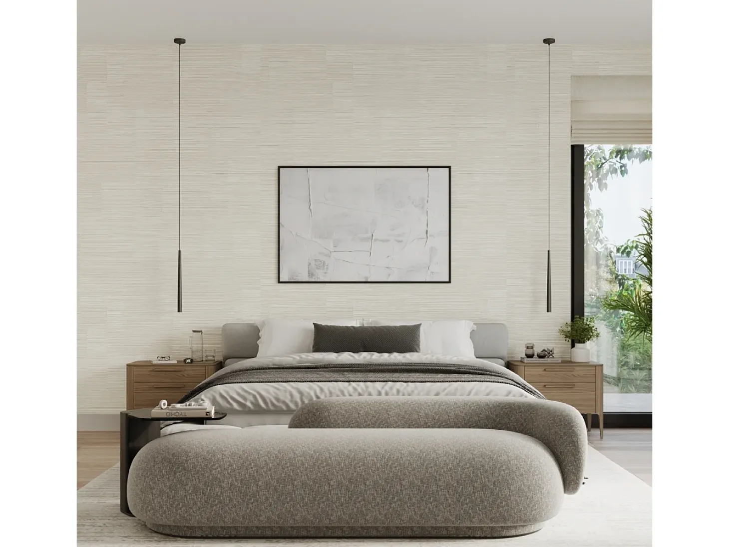 Lámpara colgante Euphora moderno de acero - 1 fuentes luminosas 3000K - L.8 x A.118 cm - negro