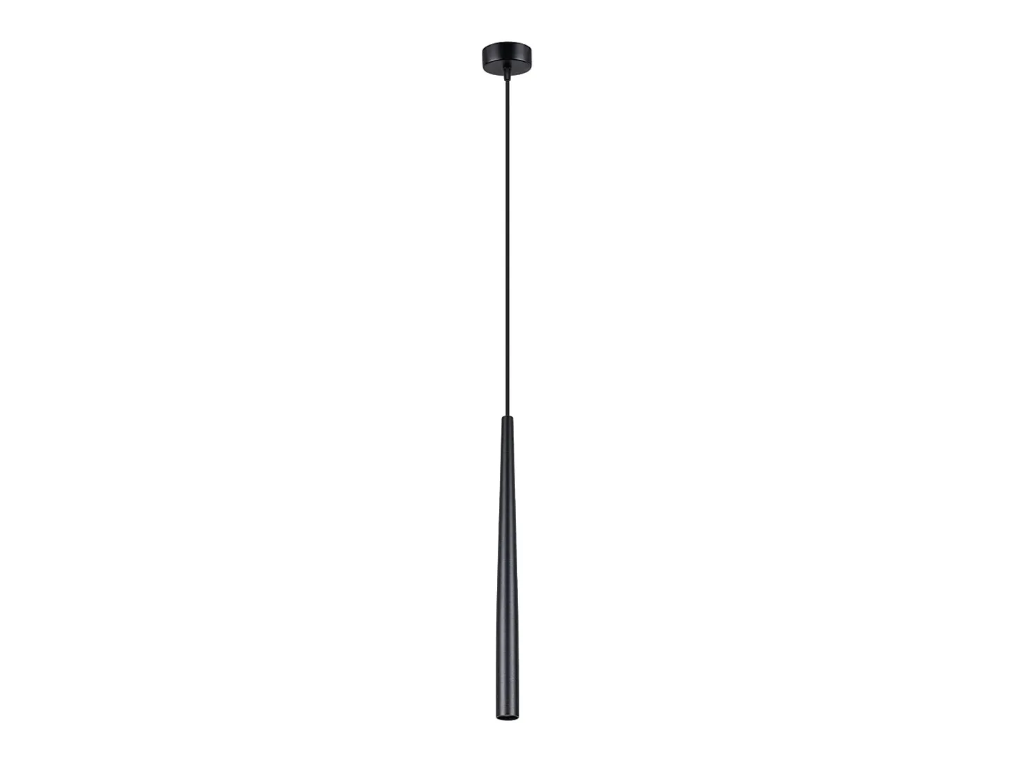 Lámpara colgante Euphora moderno de acero - 1 fuentes luminosas 3000K - L.8 x A.118 cm - negro
