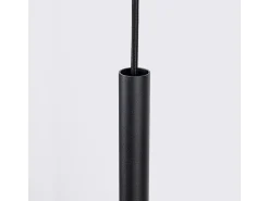 Lámpara colgante Feltro moderno de fieltro/acero - 1 fuentes luminosas - L.30 x A.126 cm - azul marino/negro
