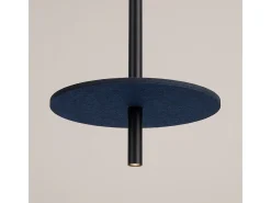Lámpara colgante Feltro moderno de fieltro/acero - 1 fuentes luminosas - L.30 x A.126 cm - azul marino/negro