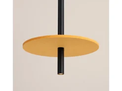 Lámpara colgante Feltro moderno de fieltro/acero - 1 fuentes luminosas - L.30 x A.126 cm - amarillo/negro