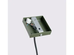 Lámpara colgante Gloow minimalista de aluminio - 1 fuentes luminosas 3000K - L.8 x A.118 cm - verde oliva