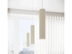 Lámpara colgante Gloow minimalista de aluminio - 3 fuentes luminosas 3000K - L.45 x A.98 cm - beige