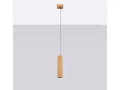Lámpara colgante Gloow minimalista de aluminio - 1 fuentes luminosas 3000K - L.8 x A.118 cm - dorado