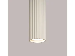 Lámpara colgante Gloow minimalista de aluminio - 1 fuentes luminosas 3000K - L.8 x A.118 cm - beige