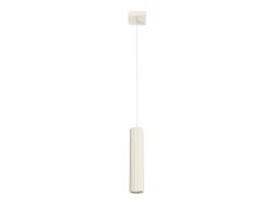 Lámpara colgante Gloow minimalista de aluminio - 1 fuentes luminosas 3000K - L.8 x A.118 cm - beige
