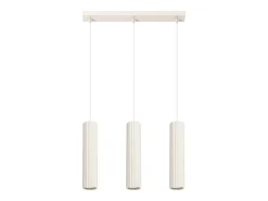 Lámpara colgante Gloow minimalista de aluminio - 3 fuentes luminosas 4000K - L.45 x A.98 cm - beige