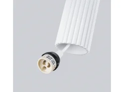 Lámpara colgante Gloow minimalista de aluminio - 2 fuentes luminosas 3000K - L.30 x A.90 cm - blanco