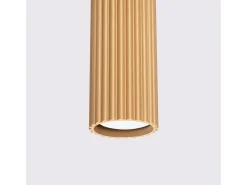 Lámpara colgante Gloow minimalista de aluminio - 1 fuentes luminosas 4000K - L.8 x A.118 cm - dorado
