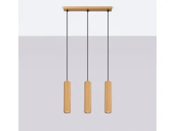 Lámpara colgante Gloow minimalista de aluminio - 3 fuentes luminosas 3000K - L.45 x A.98 cm - dorado
