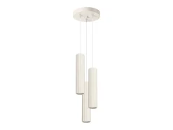 Lámpara colgante Gloow minimalista de aluminio - 3 fuentes luminosas 4000K - L.19,5 x A.108 cm - beige