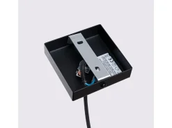 Lámpara colgante Gloow minimalista de aluminio - 1 fuentes luminosas 4000K - L.8 x A.118 cm - negro