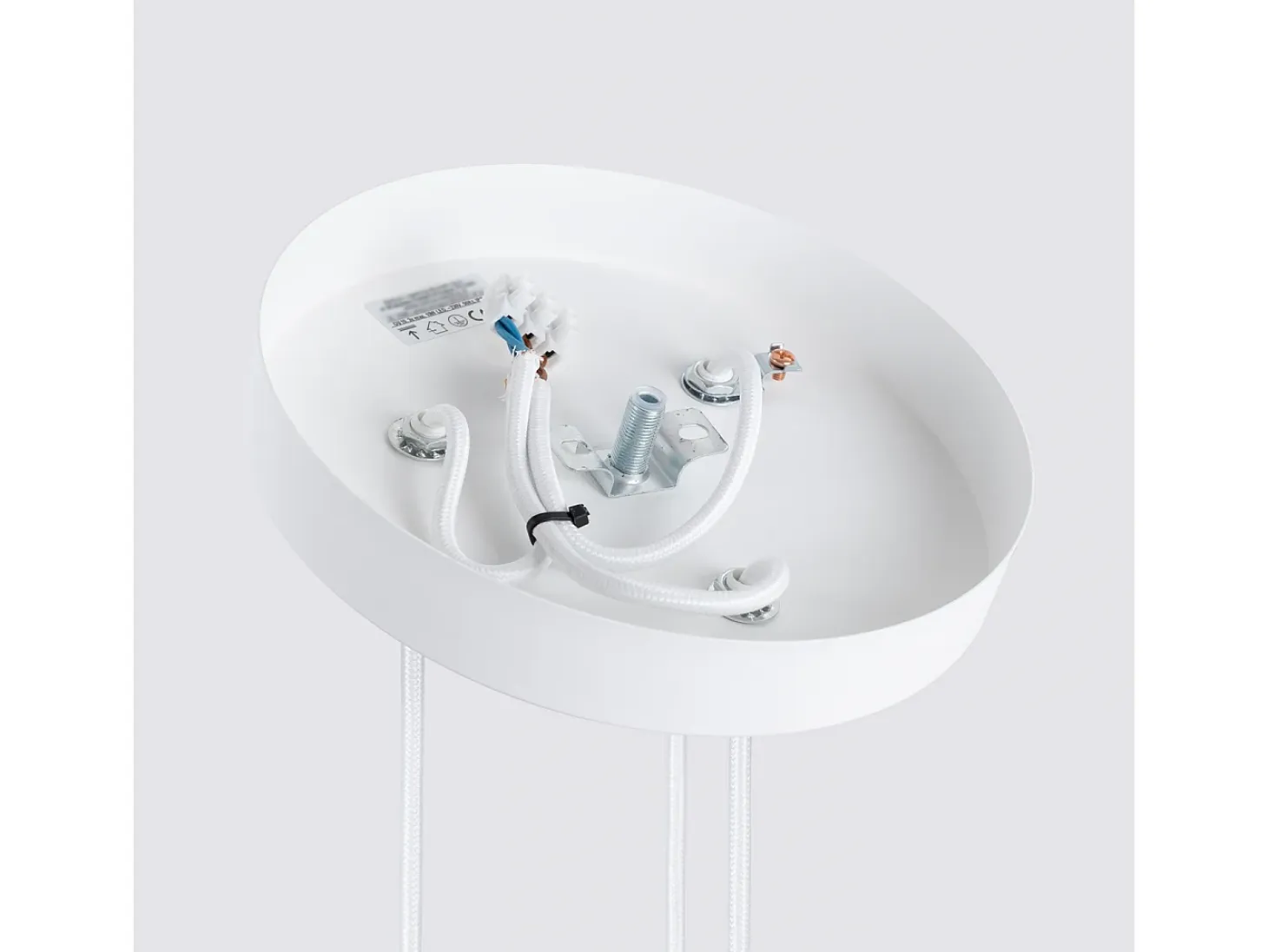 Lámpara colgante Gloow minimalista de aluminio - 3 fuentes luminosas 4000K - L.19,5 x A.108 cm - blanco