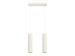 Lámpara colgante Gloow minimalista de aluminio - 2 fuentes luminosas 3000K - L.30 x A.90 cm - beige