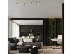 Lámpara colgante Gloow minimalista de aluminio - 2 fuentes luminosas 3000K - L.30 x A.90 cm - beige